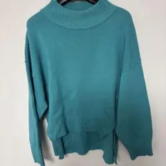 SLY ターコイズ ハイネックニット