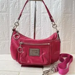 美品❗️coach コーチ ピンク レザー 2wayショルダーバッグ y2k
