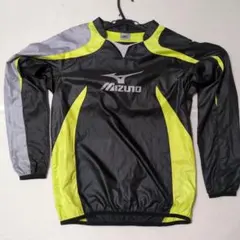 Mizuno ピステ・ウィンドブレーカー上下セット M 黒/蛍光イエロー