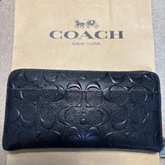 k*9様 COACH ブラック レザー 長財布