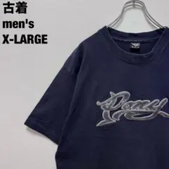 古着 PONY ポニー Tシャツ 立体ロゴ デカロゴ ビッグサイズ ネイビーXLのサムネイル