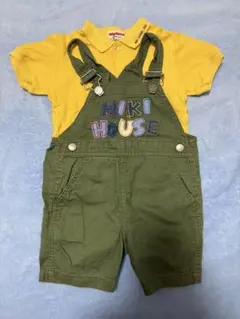ミキハウス オーバーオール ポロシャツ セット 80size 男の子 レトロ