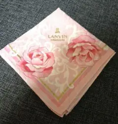 【美品】LANVIN COLLECTION ハンカチ ピンク 花柄 レディースのサムネイル