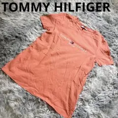 TOMMY HILFIGER （XS）半袖 Tシャツ カットソー 刺繍 オレンジ