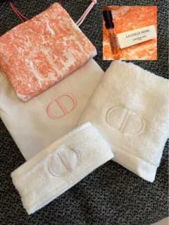 Maison Diorラコルノワールサンプル1点ノベルティ⚫︎タオルヘアバンド巾着