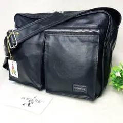 極美品PORTER ポーター SHOULDER BAG(L) ブラック　2層式