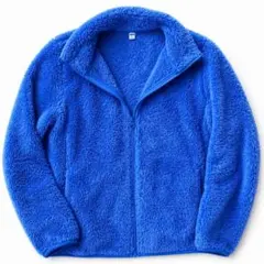 ユニクロ　ファーフリースジャケット　M　青　womens