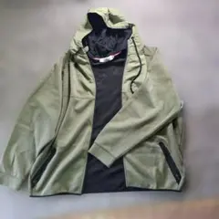 オリーブグリーン フード付き ジャンパー