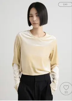 短丈ベロアトップス