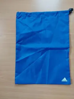 adidas マルチ袋　シューズバッグ　巾着　 青