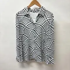 Leilian アンサンブルシャツ 柄物 長袖