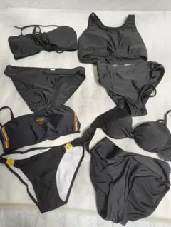 レディース水着 ビキニ 上下セット まとめ 黒 ブラック 新品 セパレート