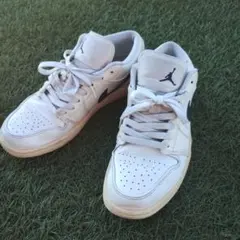 Jordan 1 スニーカー US 8.5 ホワイト/ネイビー