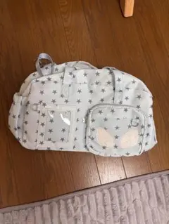 水色 星柄 バッグ