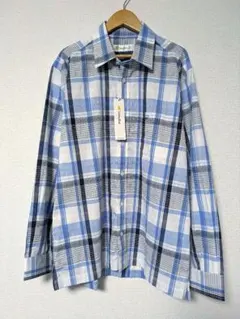新品 Golden Bear 夏長袖シャツ チェック L 麻混 ゴールデンベアのサムネイル