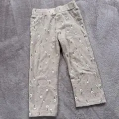 女の子 ピンクベージュ 花柄パンツ 95cm