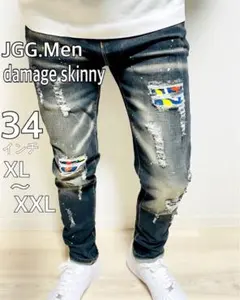JGG.Men ジェギングメン スキニーパンツダメージデニム sb28 2026年 