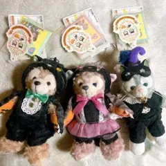 2014 ハロウィン　ダッフィー　シェリーメイ　ジェラトーニ　ぬいぐるみバッジ