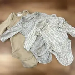 H&M ベビー 長袖 ロンパース 3枚セット １ヶ月～3ヶ月 新生児