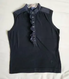 Burberry ネイビー ノースリーブポロシャツ サイズ2(Mサイズ)