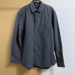BACK NUMBER グレー系チェック柄長袖シャツ