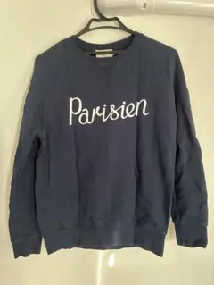 MAISON KITSUNE メゾンキツネ ネイビー プリント スウェット