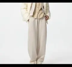 UNIQLO ドライスウェットカーブパンツ　ナチュラルM 標準丈