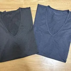 メンズ　ユニクロ エアリズム 半袖 Vネック M 2枚セット