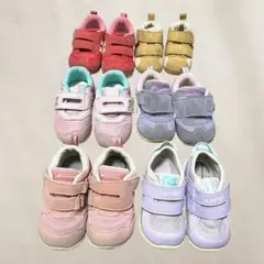 ベビーシューズ６足セット 赤 ピンク 紫