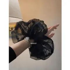 eimy istoire Big Scrunchie ブラック ビッグシュシュ
