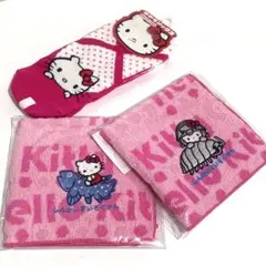 【未使用品】サンリオ Sanrio ハローキティ タオルハンカチ くつ下