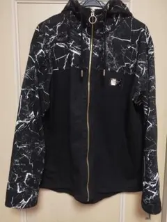 オーバーサイズ BIGパーカー ハイネック マーブル柄 韓流