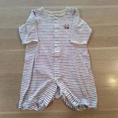 ファミリア　ストライプ ツーウェイロンパースカバーオール　サイズ50-60