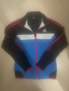 adidas ジャージ 青/白/黒