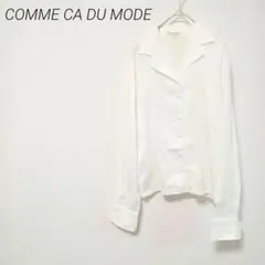 COMME CA DU MODE レディース　ホワイト長袖シャツ　綿100%