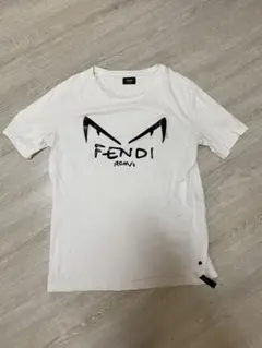 FENDI ロゴプリント ホワイト Tシャツ　XL
