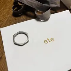 ete リング シルバー925 六角形