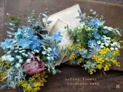 ネイティブドライフラワー 生花 切り花 ボタニカル  スワッグ ハンドメイド