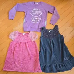 3can4on 3組　ジャンバースカート　チュニック　トレーナー