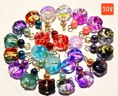 308♡肉球と猫チャームコネクター