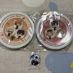 くら寿司 びっくらポン ハイキュー コラボ 寿司皿 烏野高校 音駒高校と缶バッジ