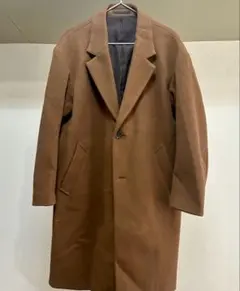 【美品】 ブラウン チェスターコート