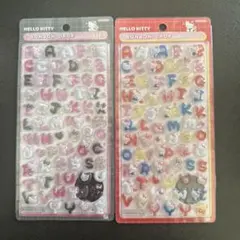 【正規品】ボンボンドロップシール 新作ハローキティ 文字2枚セット♡