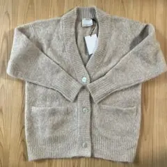 新品タグ付✨ベイジ カーディガン シルク フォックス ベージュ 4/XL