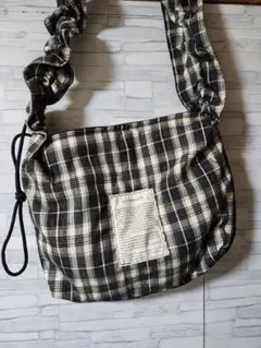 theatre products 別注2WAY チェックギャザーショルダーバッグ