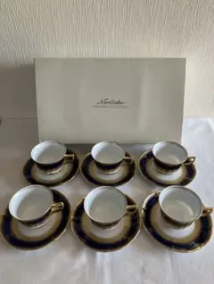 【新品未使用】ノリタケ　ダイアモンドコレクション　カップ＆ソーサー　6客セット