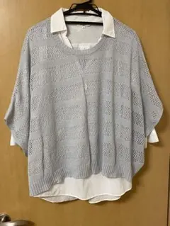 Comme ca Mature ニット　ブルーグレーのサムネイル