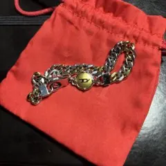 DIESEL チェーンブレスレット シルバー/ゴールド