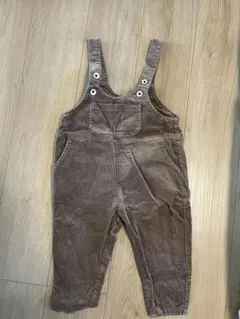 ブラウン コーデュロイ オーバーオール 90〜100
