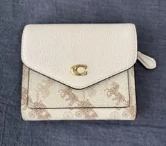 COACH 二つ折り財布 馬車プリント